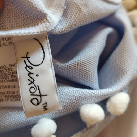 Peixoto Nissi pom-pom mini beachwear dress swim cover-up M - Picture 8 of 14